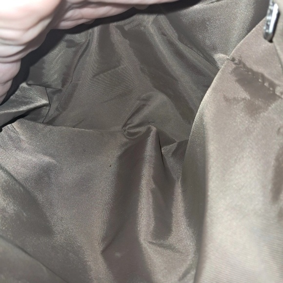 The Sak Beige Crochet Shoulder Bag Tan Knit Purse Zip Top Lined - Picture 6 of 6